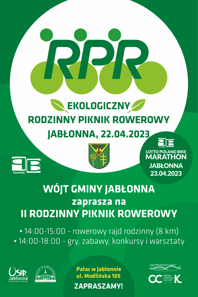 Ekologiczny Rodzinny Piknik Rowerowy - 14.00-15.00 - rowerowy rajd rodzinny (8km), gry i atrakcje dla dzieci Ekologiczny Rodzinny Piknik Rowerowy - 14.00-15.00 - rowerowy rajd rodzinny (8km), gry i atrakcje dla dzieci